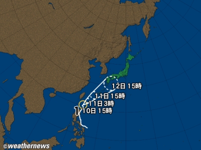 台風進路予想