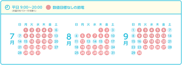 節電カレンダー2013