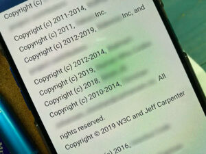過剰と思われる著作権表示例
